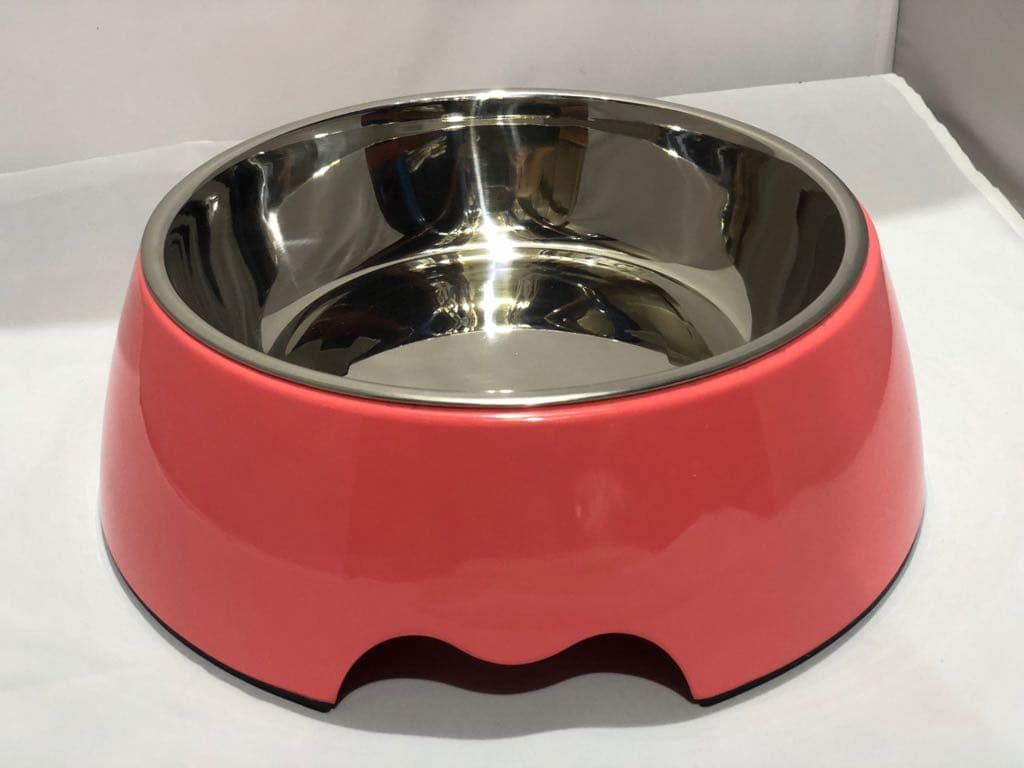 Nutrapet Melamine Round Bowl Peach M:17.5 * 6.5Cms 350/ml 11.8oz