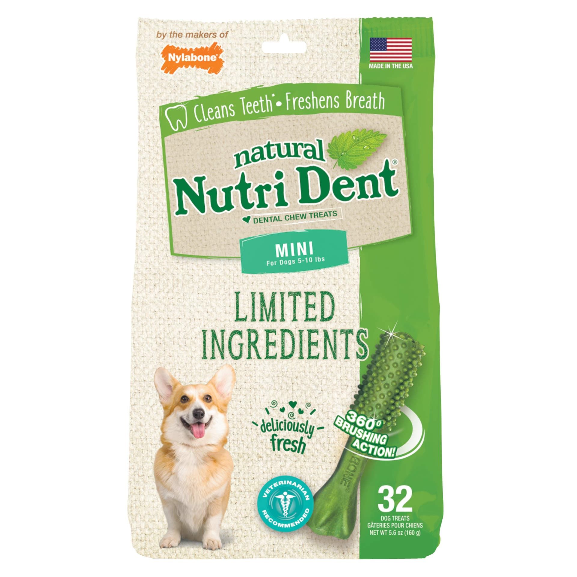 Nylabone Nutri Dent Fresh Breath 32 Count Pouch Mini