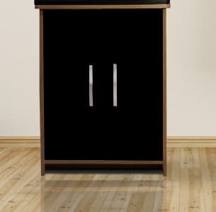 Aqua One AquaVue 580 Cabinet 58x32x74cm Black Gloss Reversible Door (walnut)