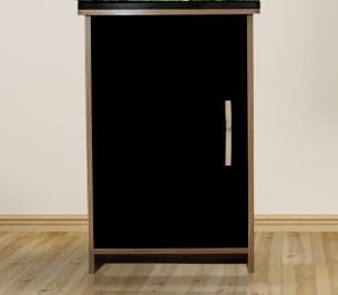 Aqua One AquaVue 480 Cabinet 48x28x74cm Black Gloss Reversible Door (walnut)