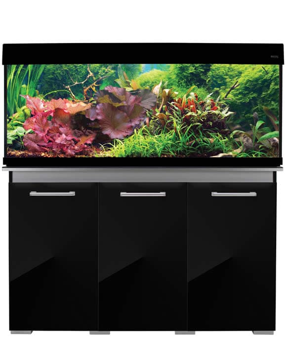 Aqua One Cabinet 245 Only - 120w x 45d x 55cm Black Gloss With Grey