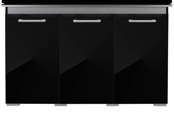 Aqua One Cabinet 245 Only - 120w x 45d x 55cm Black Gloss With Grey