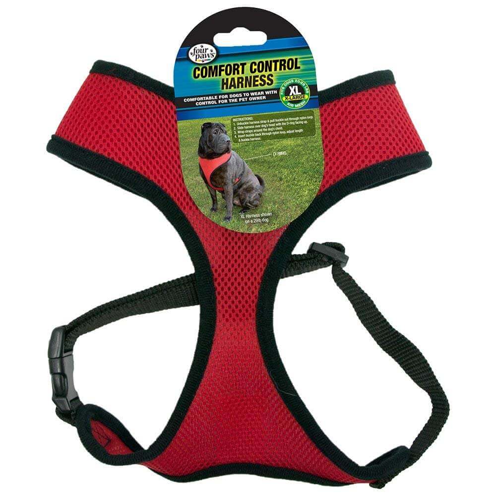 Four Paws Comfort Control Harness XL Red 12cs