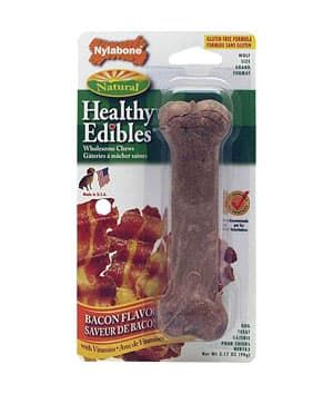 Nylabone Healthy Edibles Longer Lasting Bacon Blister Card Regular
