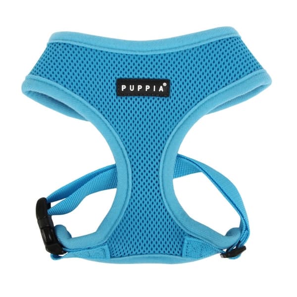 PUPPIA SOFT HARNESS S.BLUE L Neck 14.5' Chest 20-29"