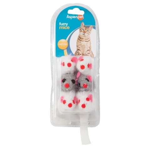 Petmate Fat Cat Fur Catnip Mice Small 6Pc