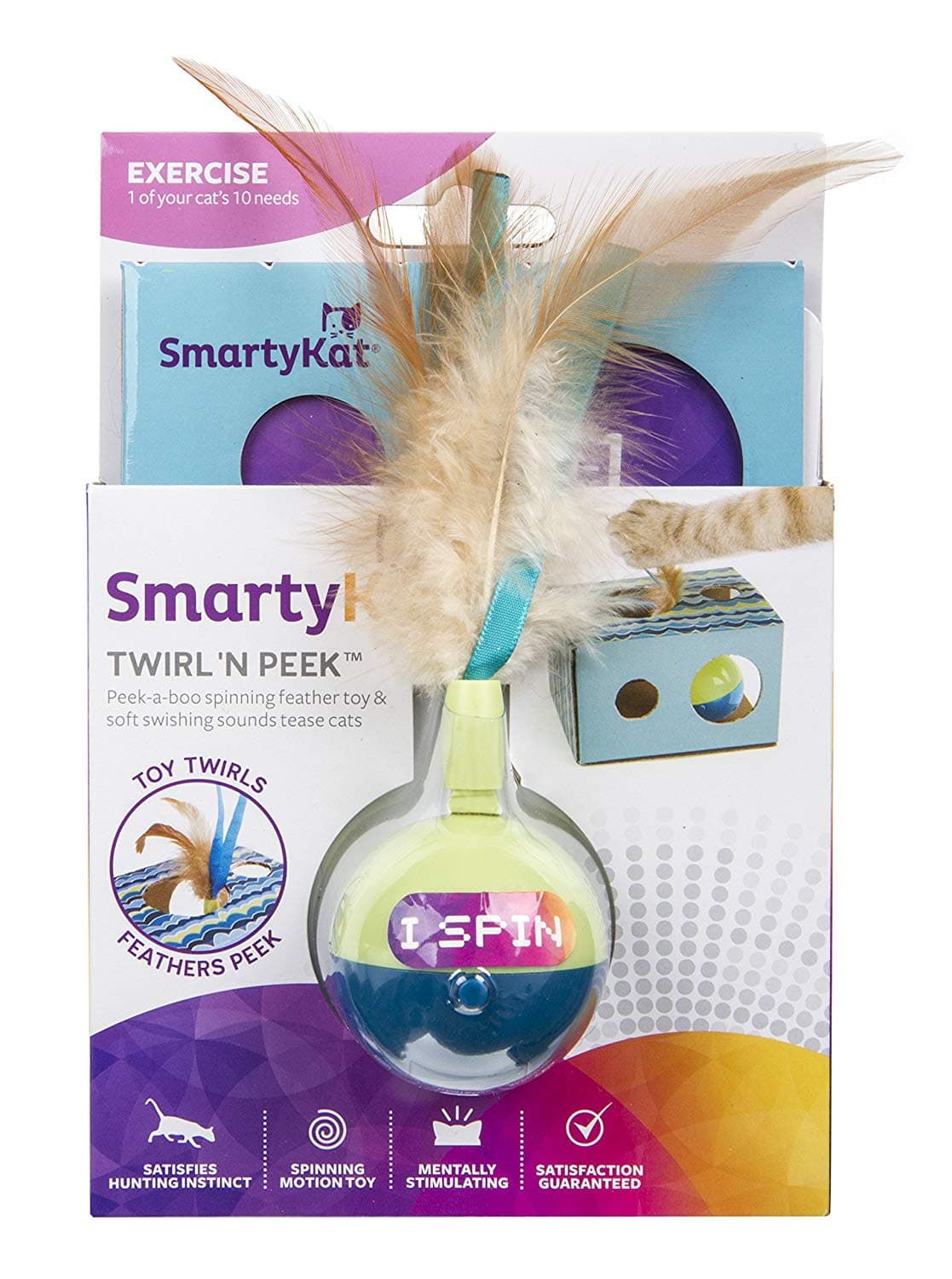 SmartyKat® Twirl & Peek™ Electronic Motion Cat Toy