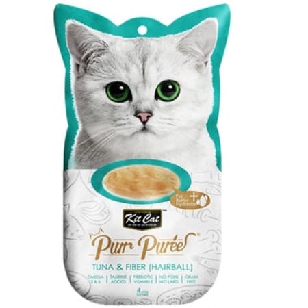 Kit Cat - Purr Puree Tuna & Fiber "Hairball" (4x15g)
