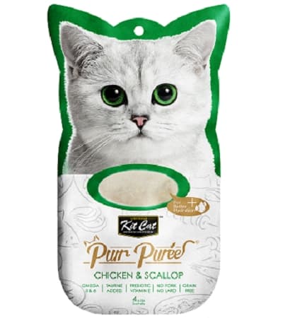 Kit Cat - Purr Puree Chicken & Scallop (4x15g)