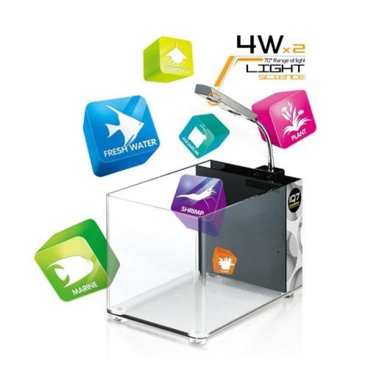 Iq7 Mini Acrylic Aquarium - Black