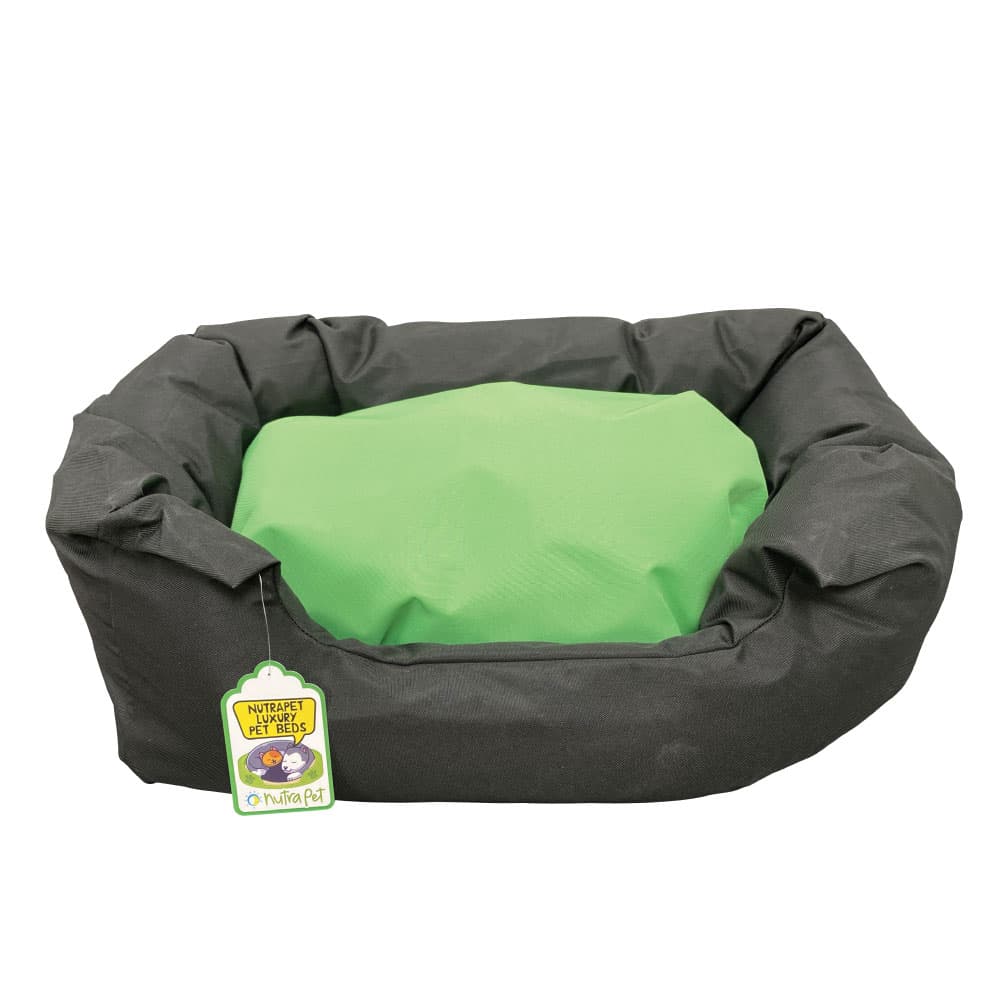 Nutrapet L-56Cm W-44Cm H-14Cm Lounger Bed Black & Green S