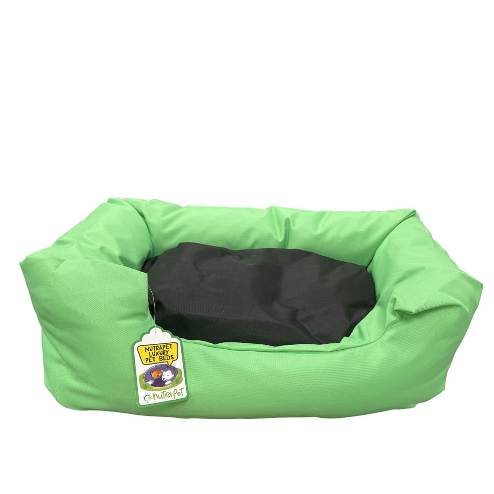Nutrapet L-56Cm W-44Cm H-14Cm Lounger Bed Green & Black S