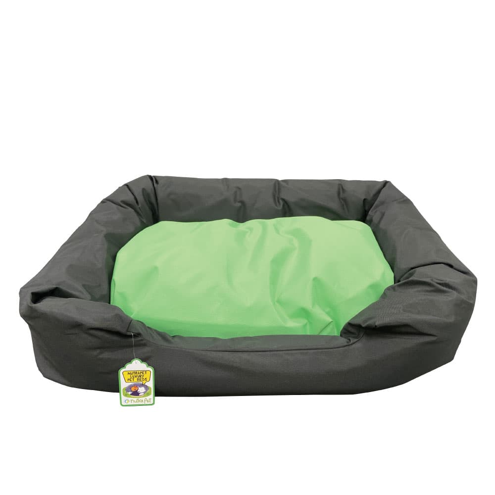 Nutrapet L-86Cm W-65Cm H-19Cm Lounger Bed Black & Green L
