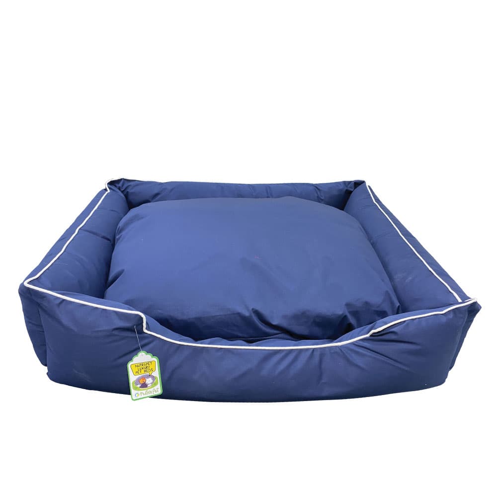 Nutrapet L-97Cm W-82Cm H-28Cm W/R Lounger Bed Navy L