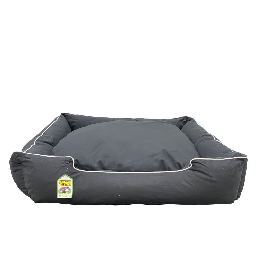 Nutrapet L-97Cm W-82Cm H-28Cm W/R Lounger Bed Black L