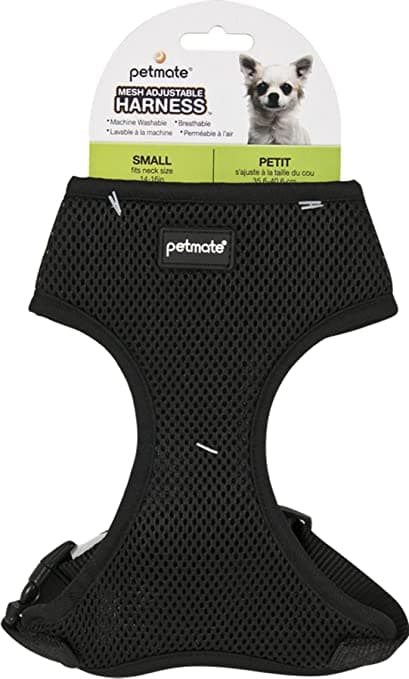 Petmate Mesh Dog Harness Medium 16-19"  Black