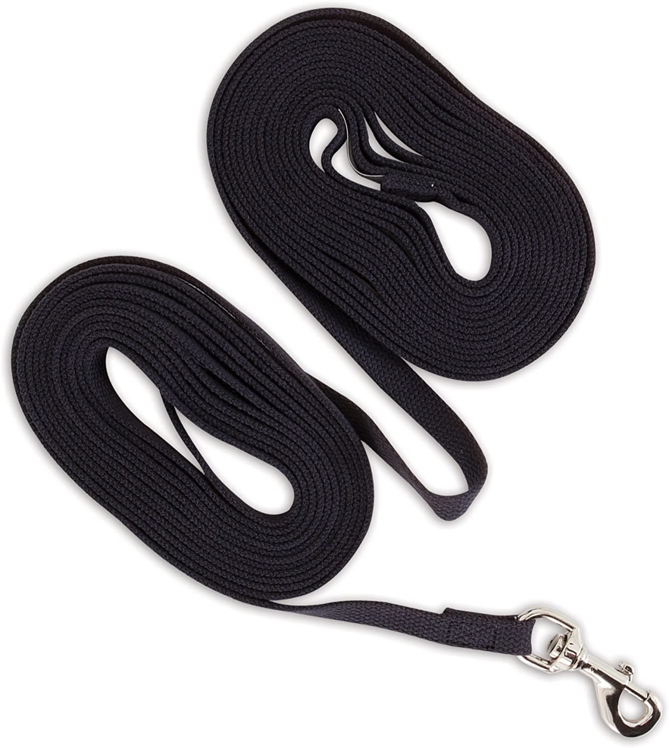 Petmate Aspen Pet Cotton Training Dog Lead 5/8" X 30' Black