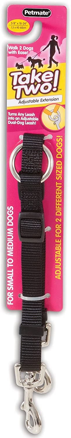 Petmate Take Two Adjustable Coupler 1" X 24-36" Black