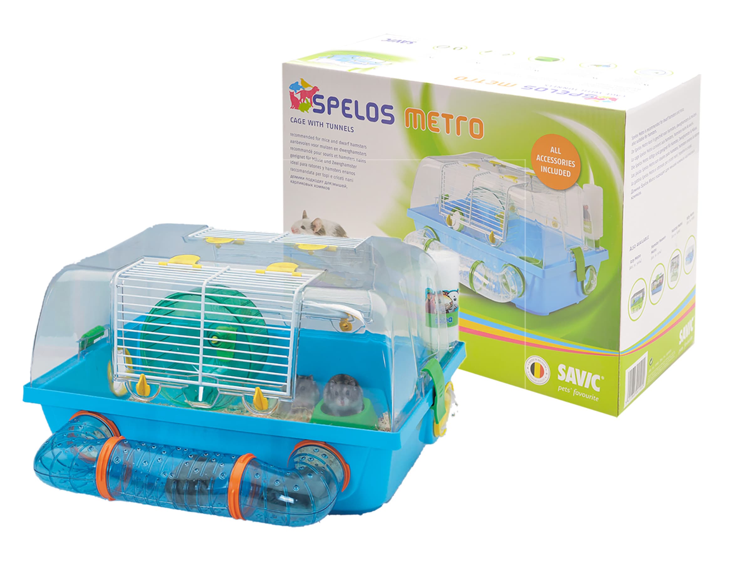 VADIGRAN Hamster cage Spelos trans/blue 42,5x38x24cm