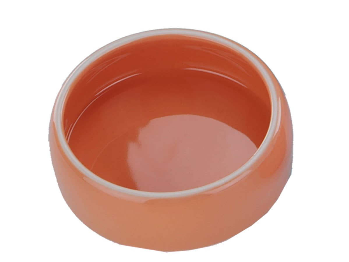 Vadigran Feeder Cup Rodent Earthenware Orange 12cms