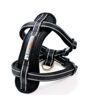 Dogness Black Reflective Neoprene Harness M