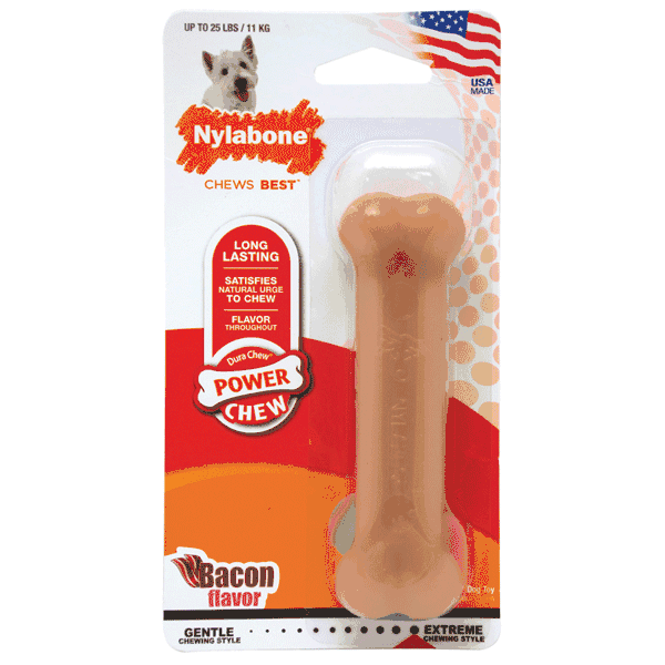 Nylabone Power Chew Bacon Blister Card Regular