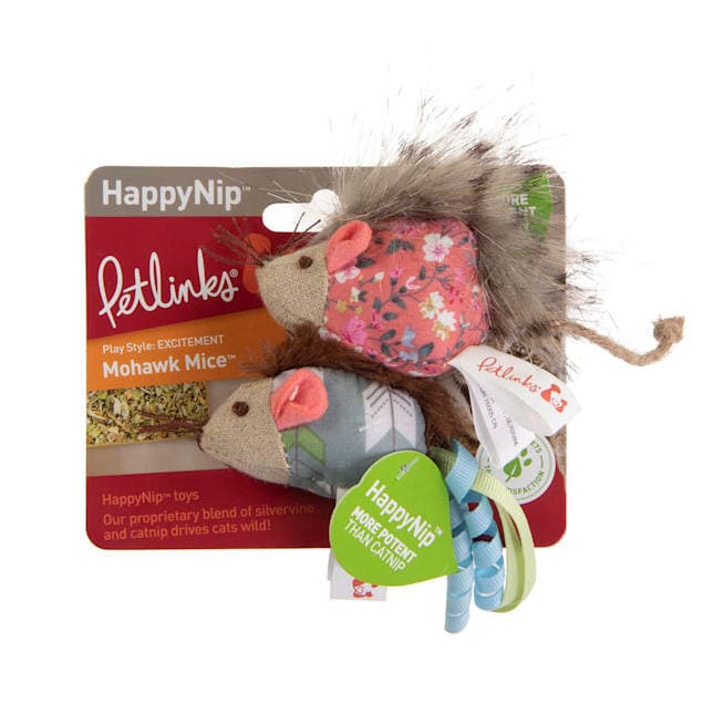Petlinks® HappyNip™ Mohawk Mice™ Plush Catnip Cat Toys Set of 2