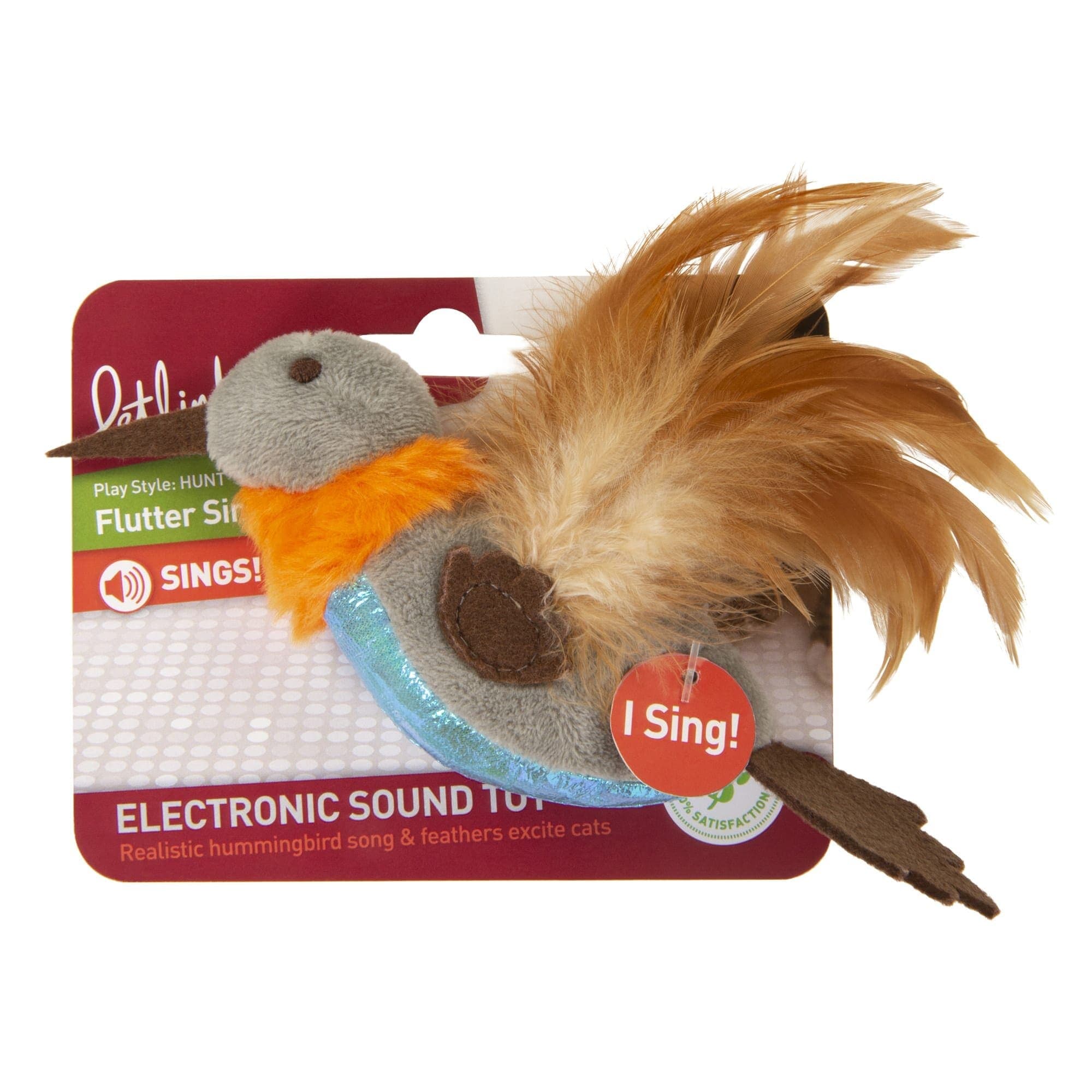 Petlinks® Flutter Singer™ Hummingbird Electronic Sound Cat Toy