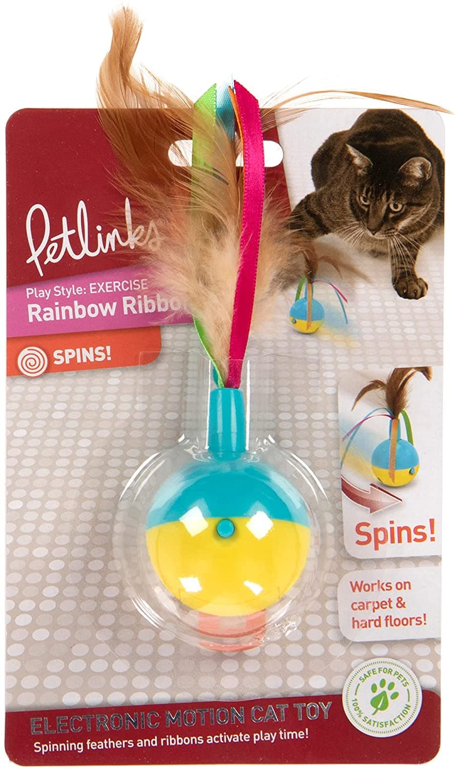 Petlinks® Rainbow Ribbon Spinner Toy