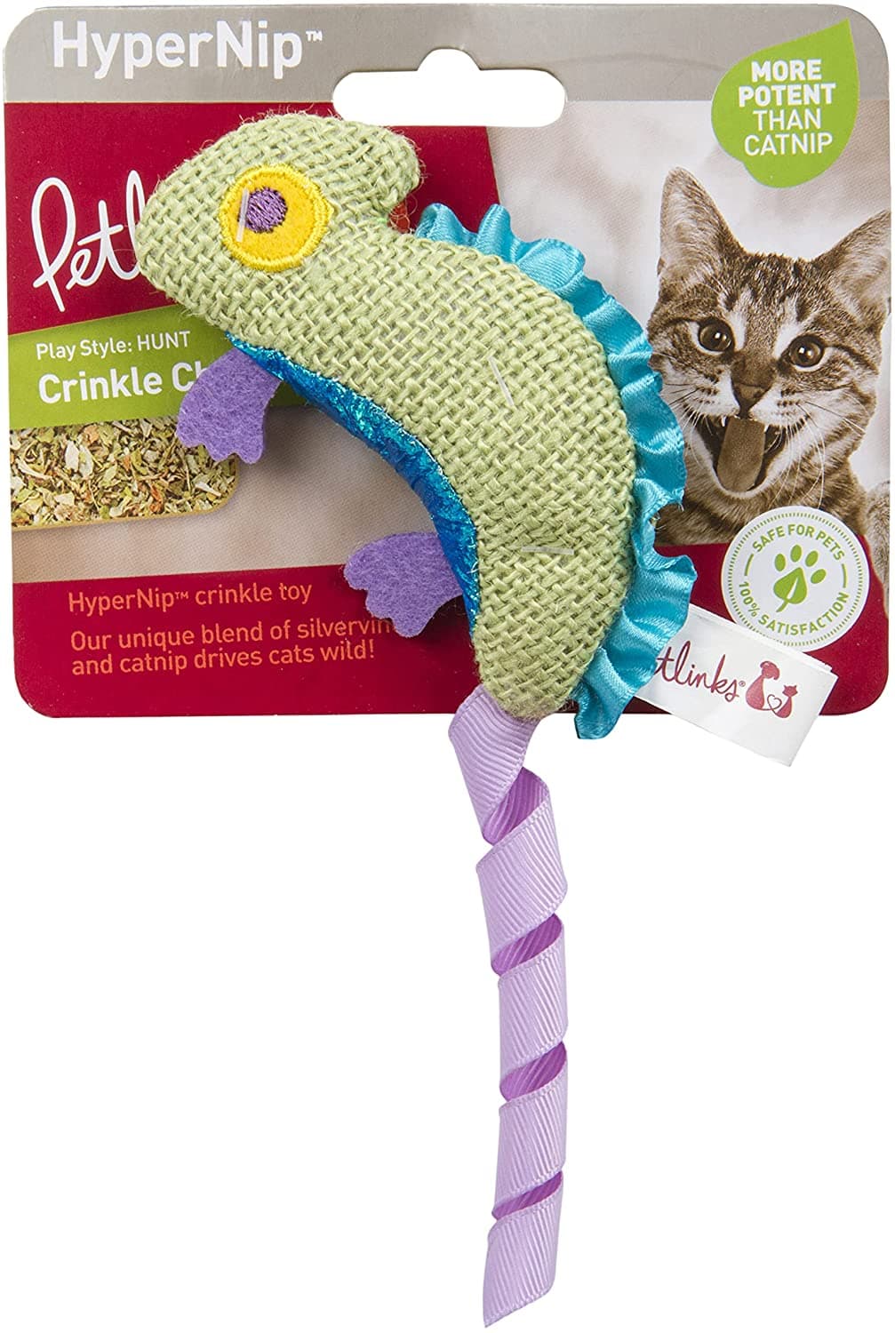 Petlinks® Safari HappyNip™ Crinkle Chameleon™ Cat Toy
